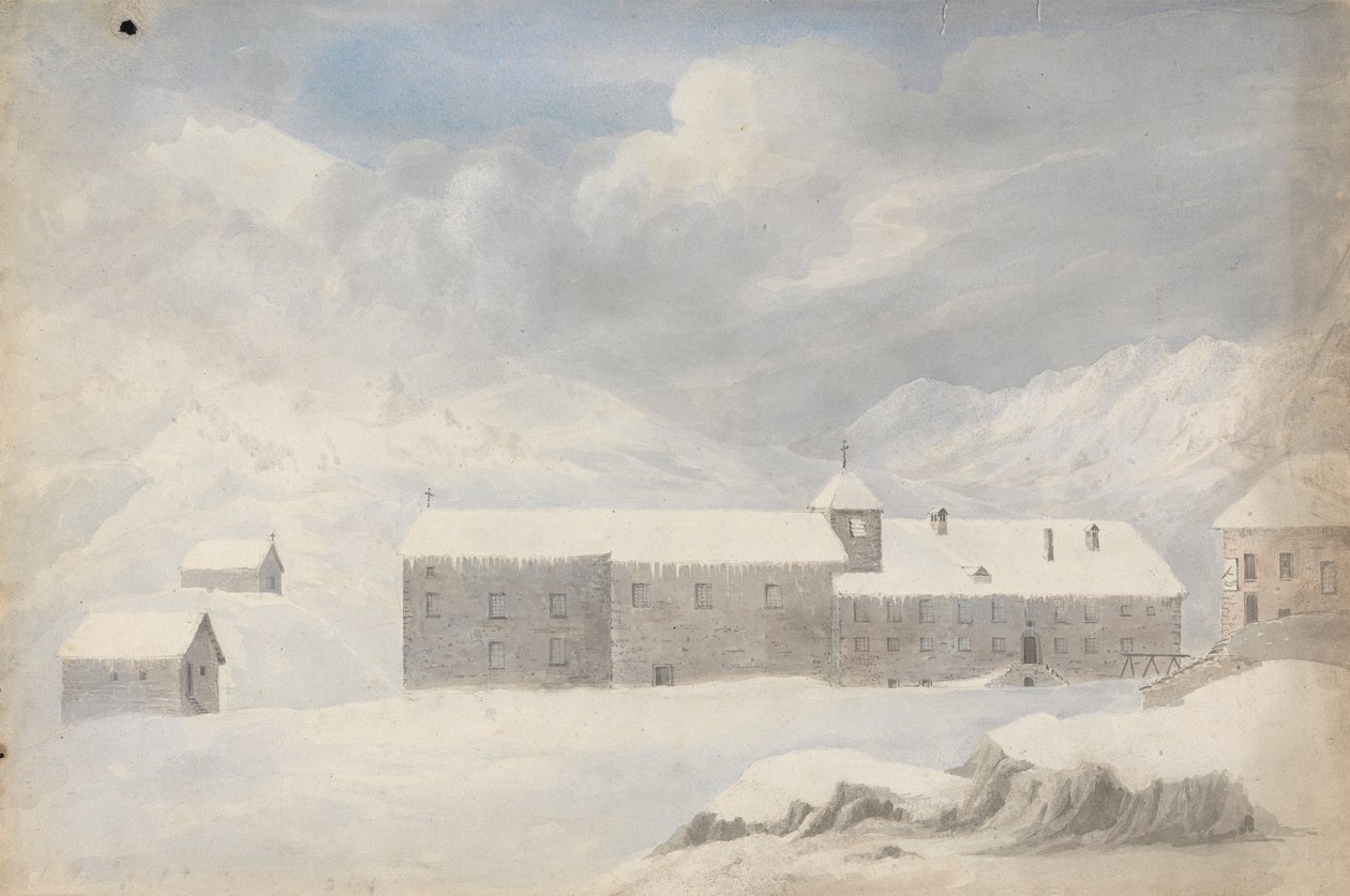 Klooster, Mt. St. Bernard (Zwitserland) door Isaac Weld