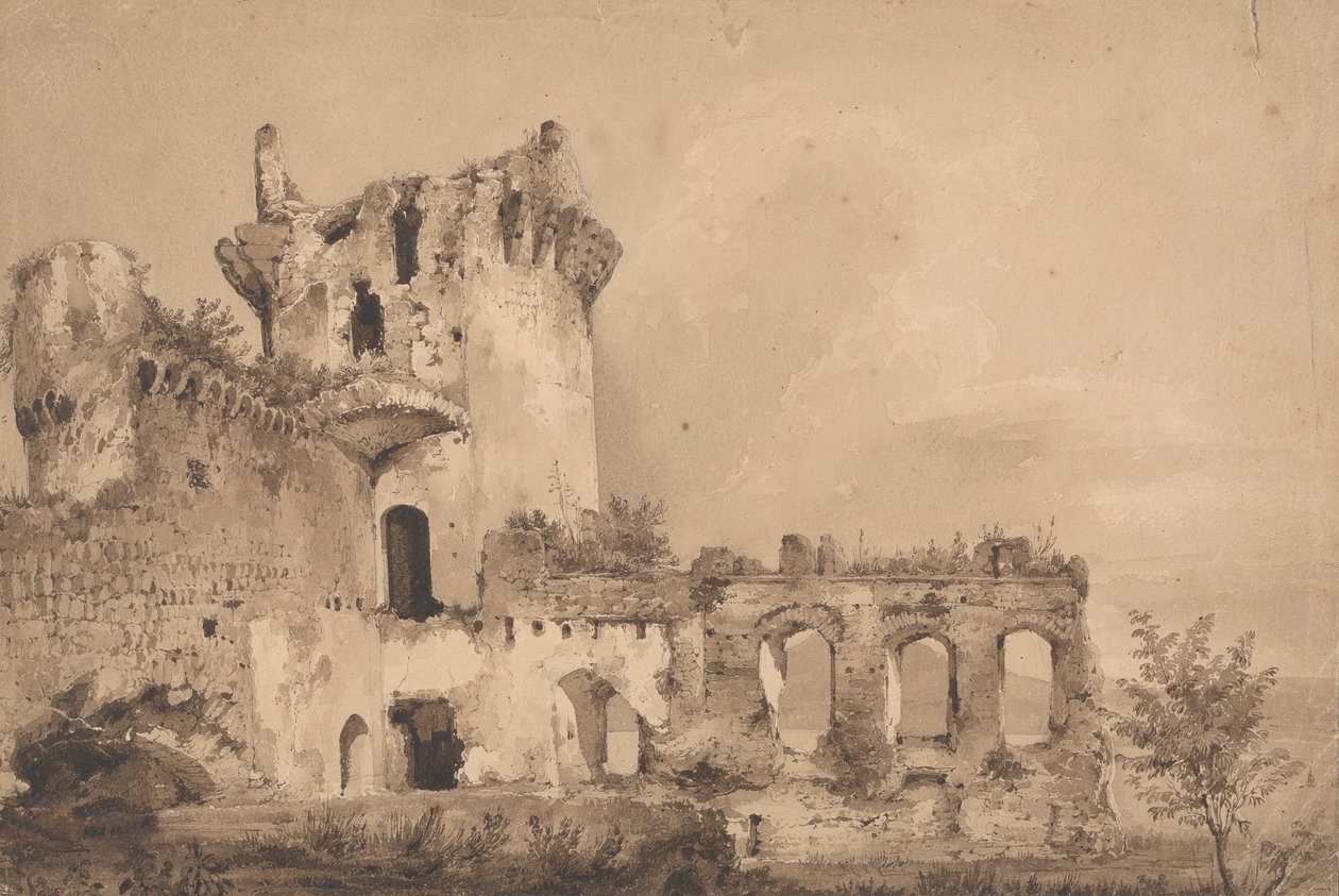 Ruïnes (Romeins?) door Isaac Weld