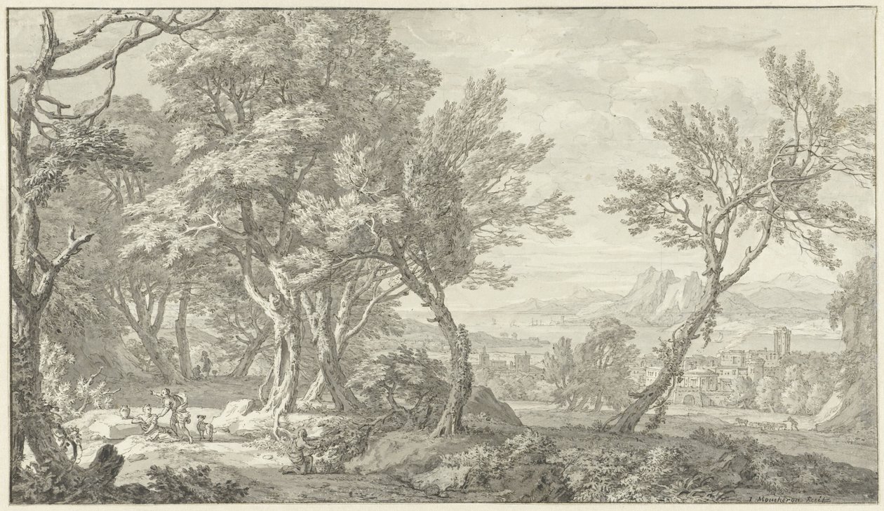 Arcadisch landschap door Isaac de Moucheron