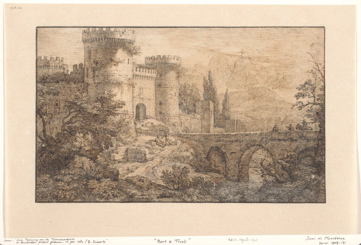 Poort te Tivoli door Isaac de Moucheron