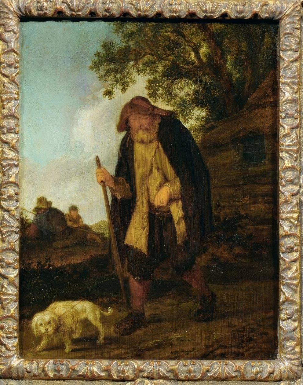 Blinde met hond door Isaac van Ostade
