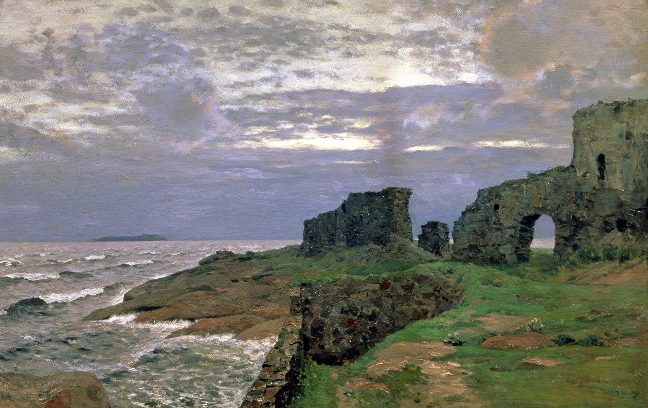 Overblijfselen van Vervlogen Dagen, Schemering, Finland, 1897 door Isaak Ilyich Levitan