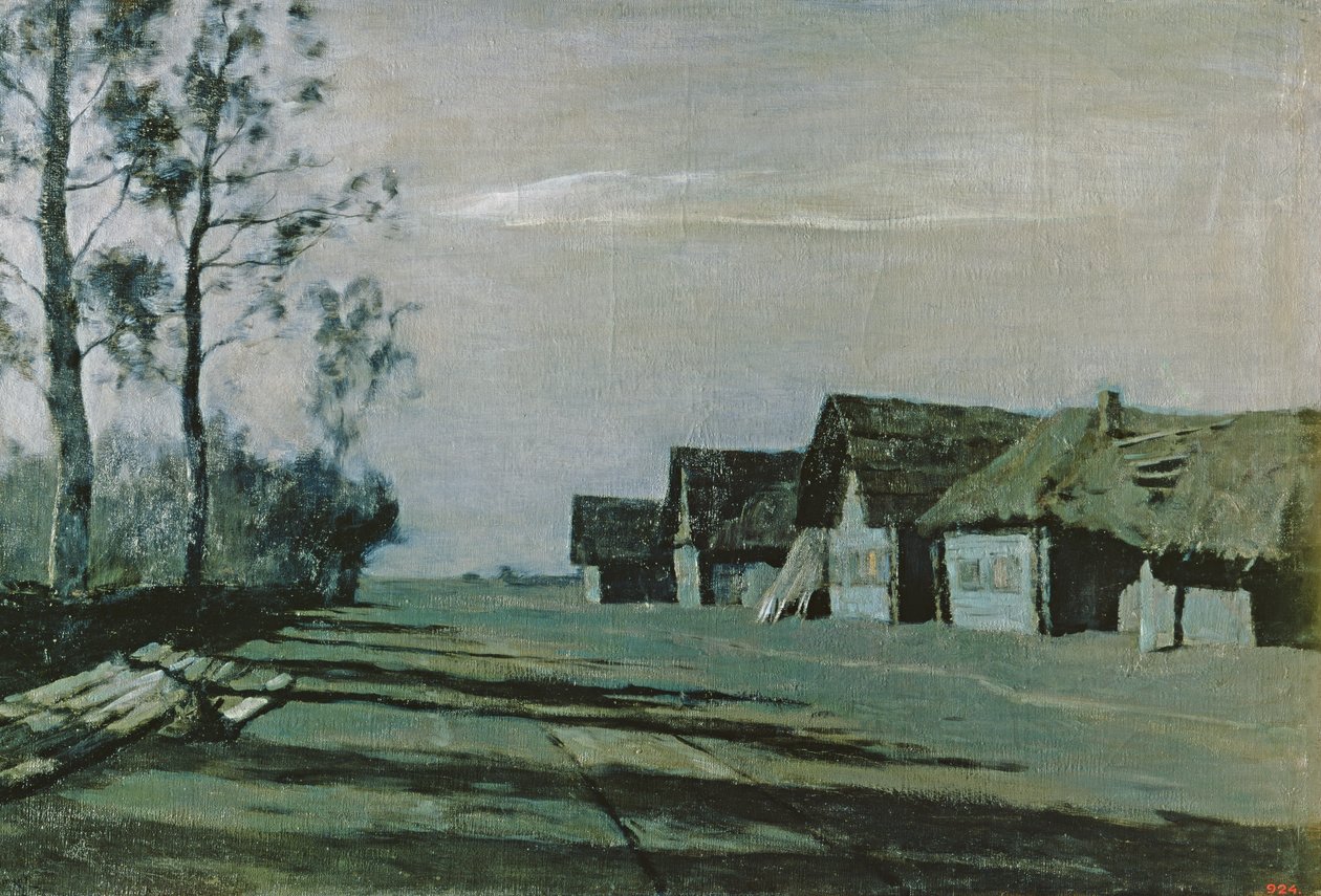 Dorp bij maanlicht, 1897 door Isaak Ilyich Levitan