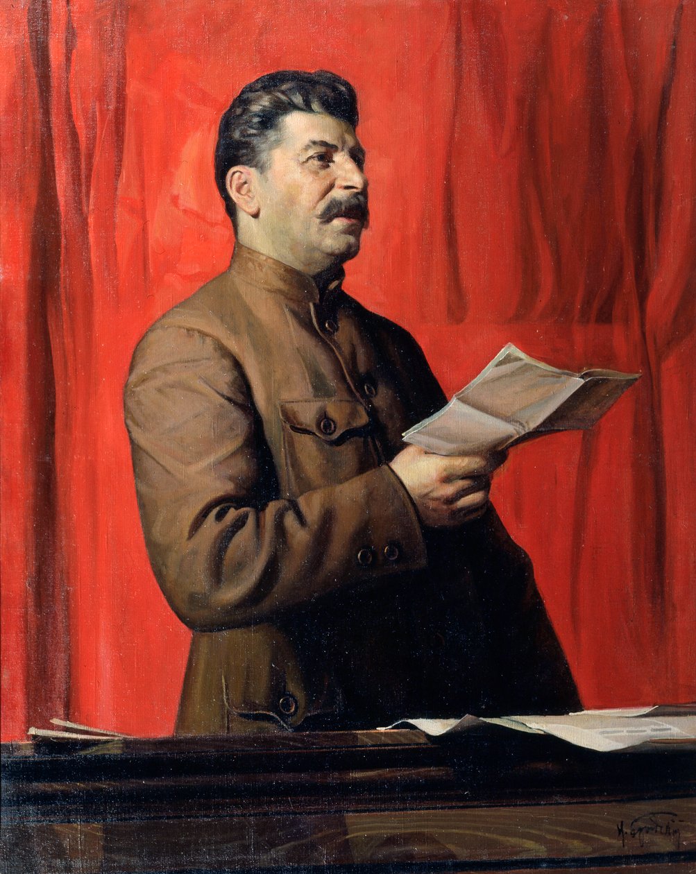 Portret van Joseph Stalin door Isaak Israilevich Brodsky