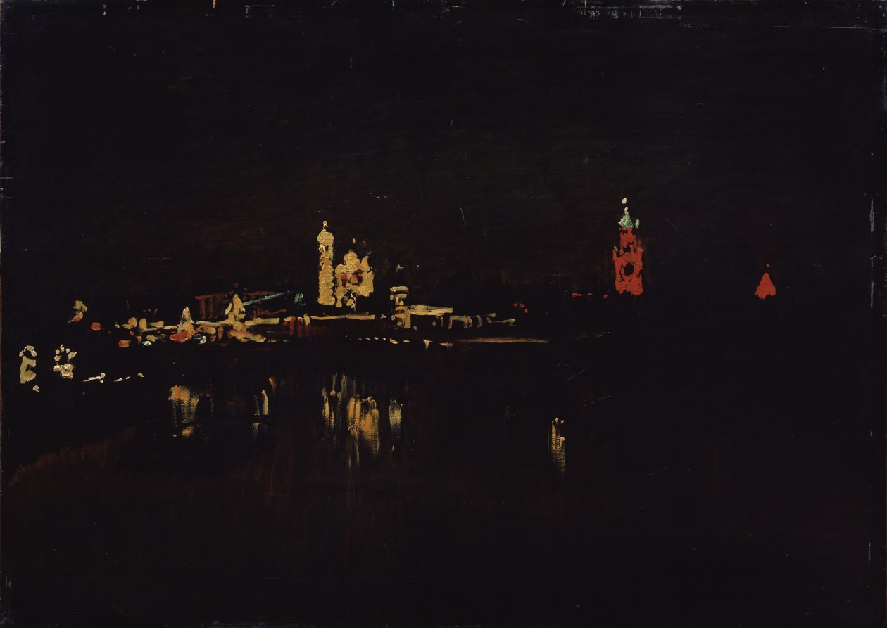 Verlichting van het Kremlin van Moskou, 1896 door Isaak Ilyich Levitan