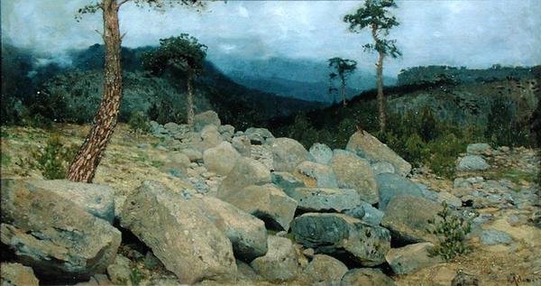 In de Krimbergen door Isaak Ilyich Levitan