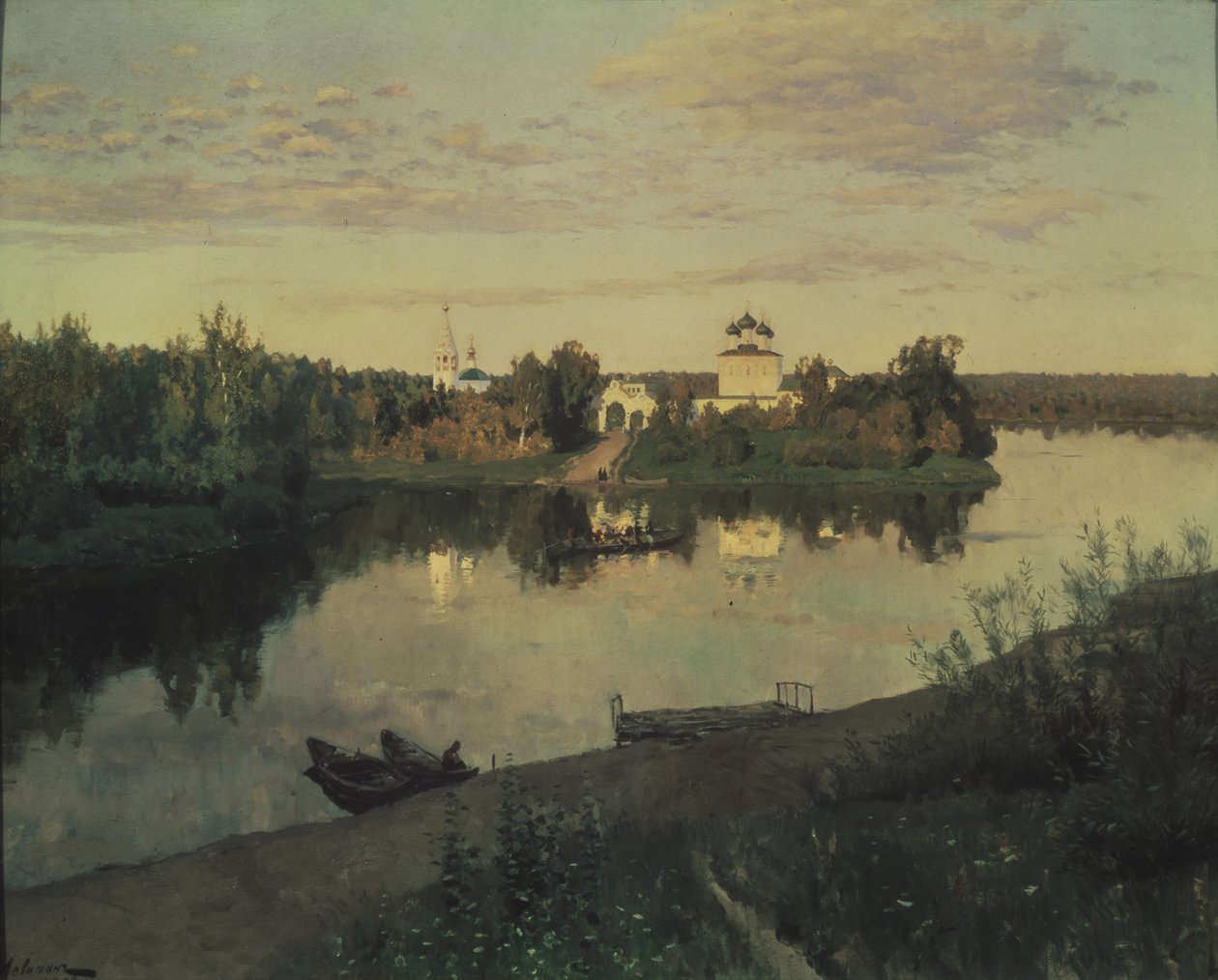 Het avondklokken, 1892 door Isaak Ilyich Levitan