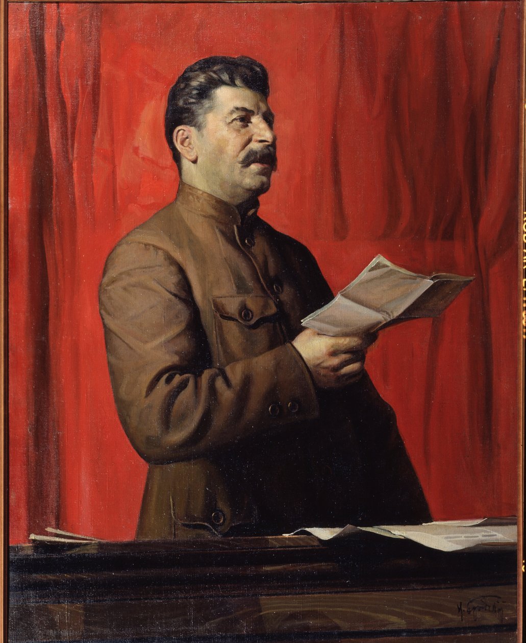Portret van Stalin door Isaak Israilevich Brodsky