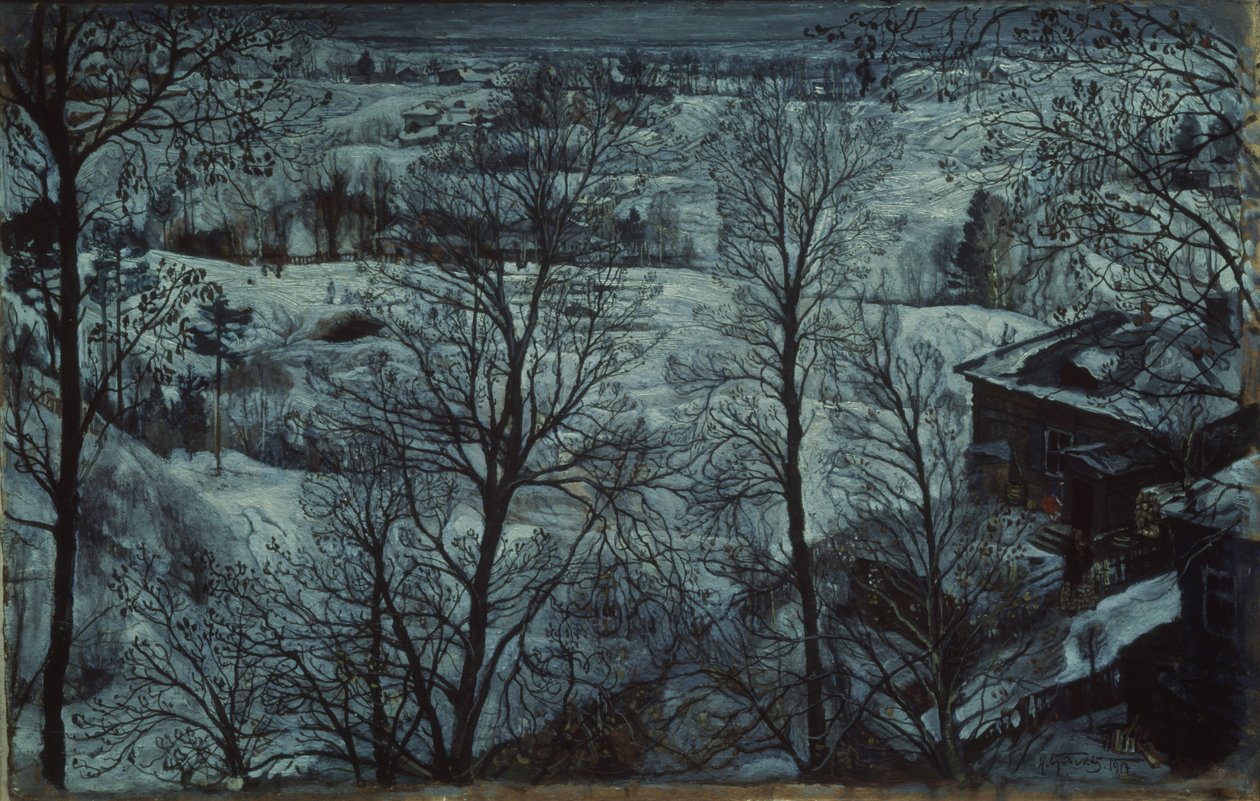 Winterlandschap door Isaak Israilevich Brodsky