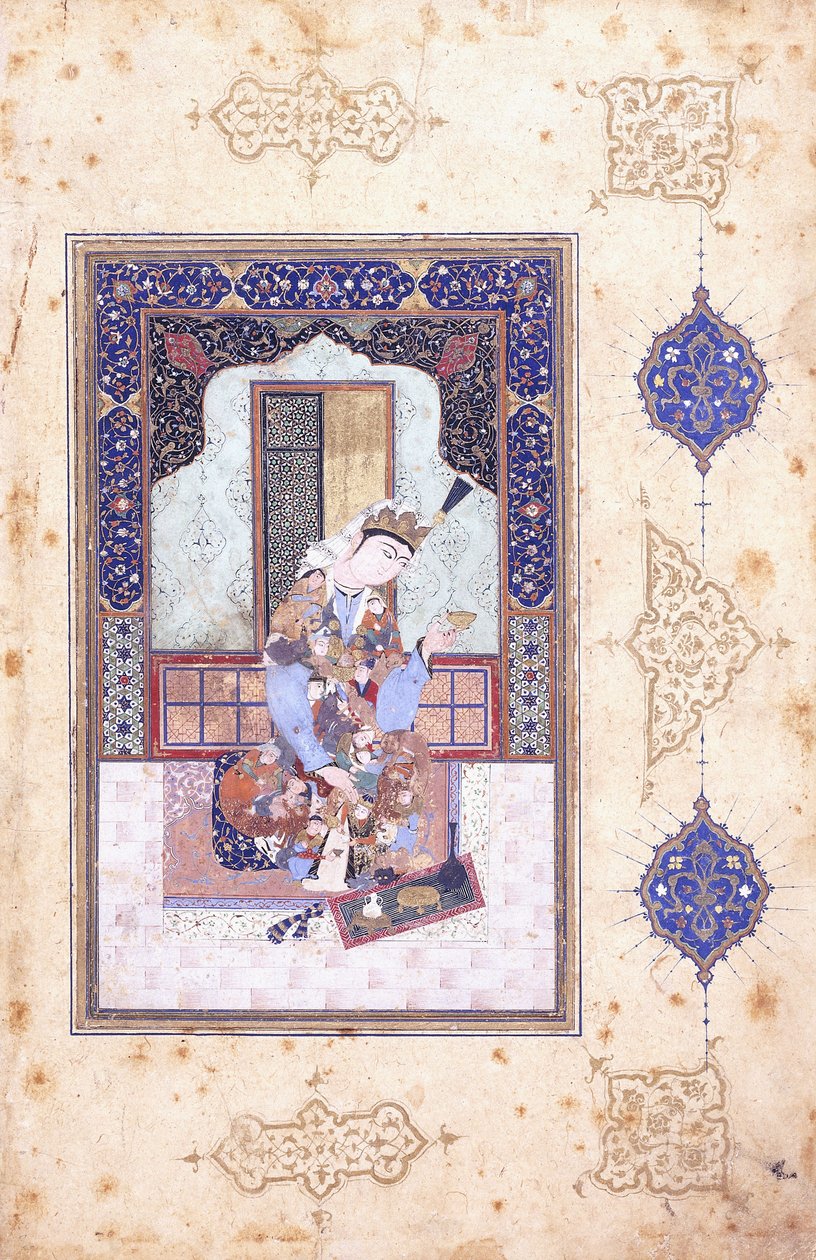 Een zittende prinses (ca. 1580) door Islamic School