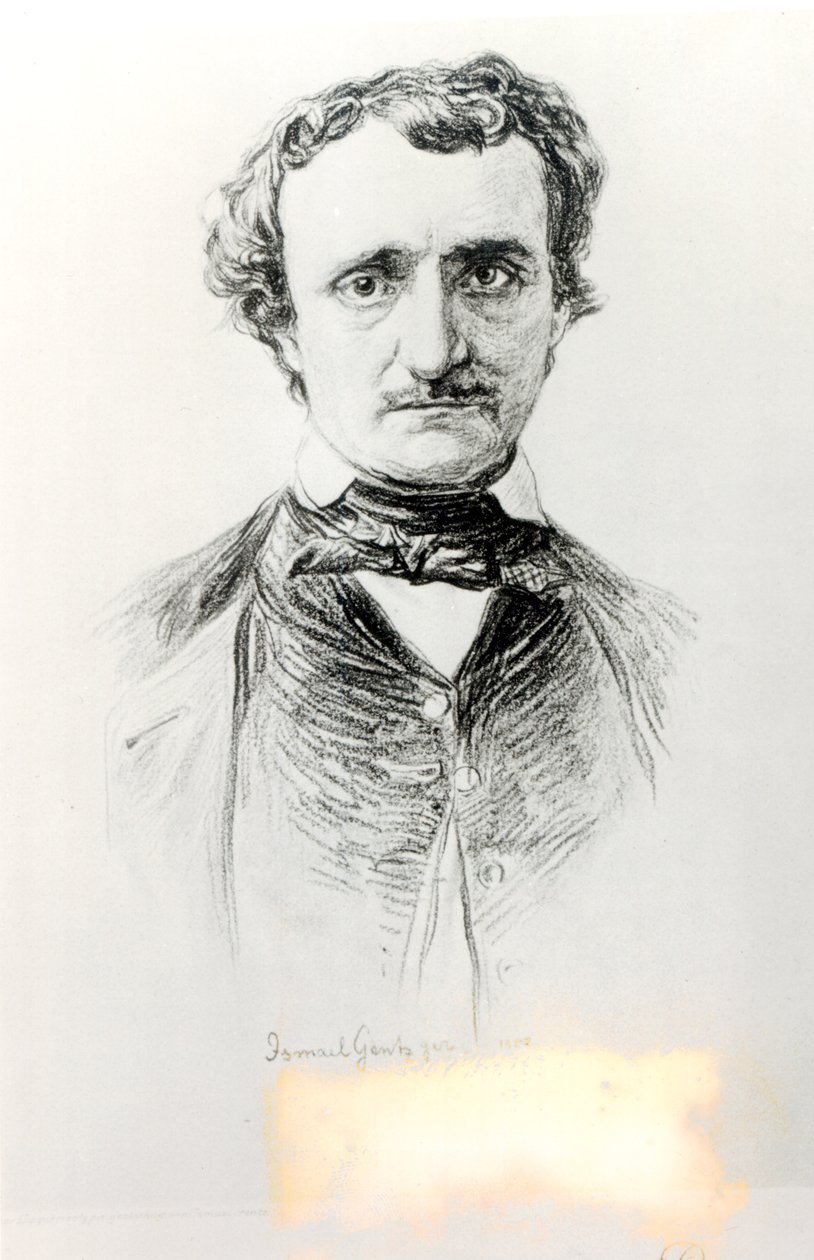 Edgar Allan Poe (1809-49) 1907 door Ismael Gentz