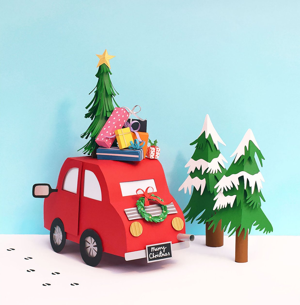 Driving Home For Christmas, 2016 (op papier) door Isobel Barber