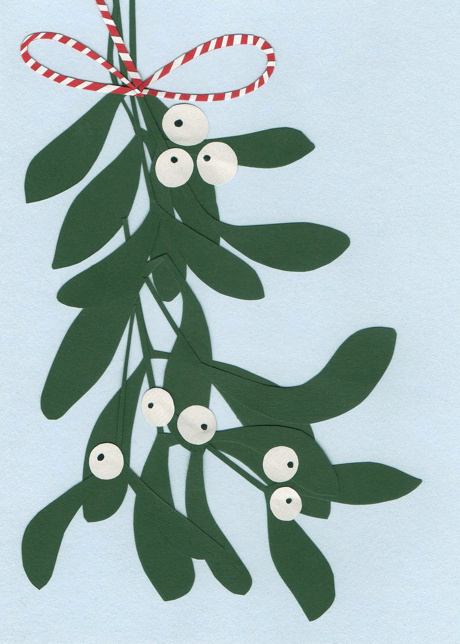 Maretak, 2014 (gesneden papier) door Isobel Barber