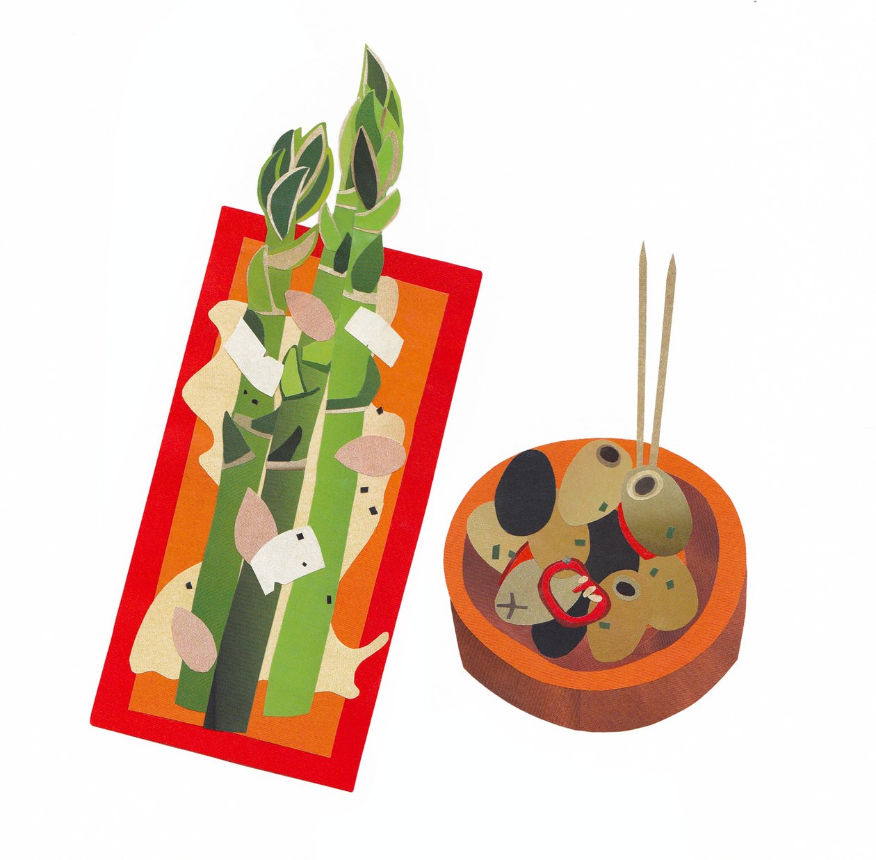 Tapas, papier 2016 door Isobel Barber