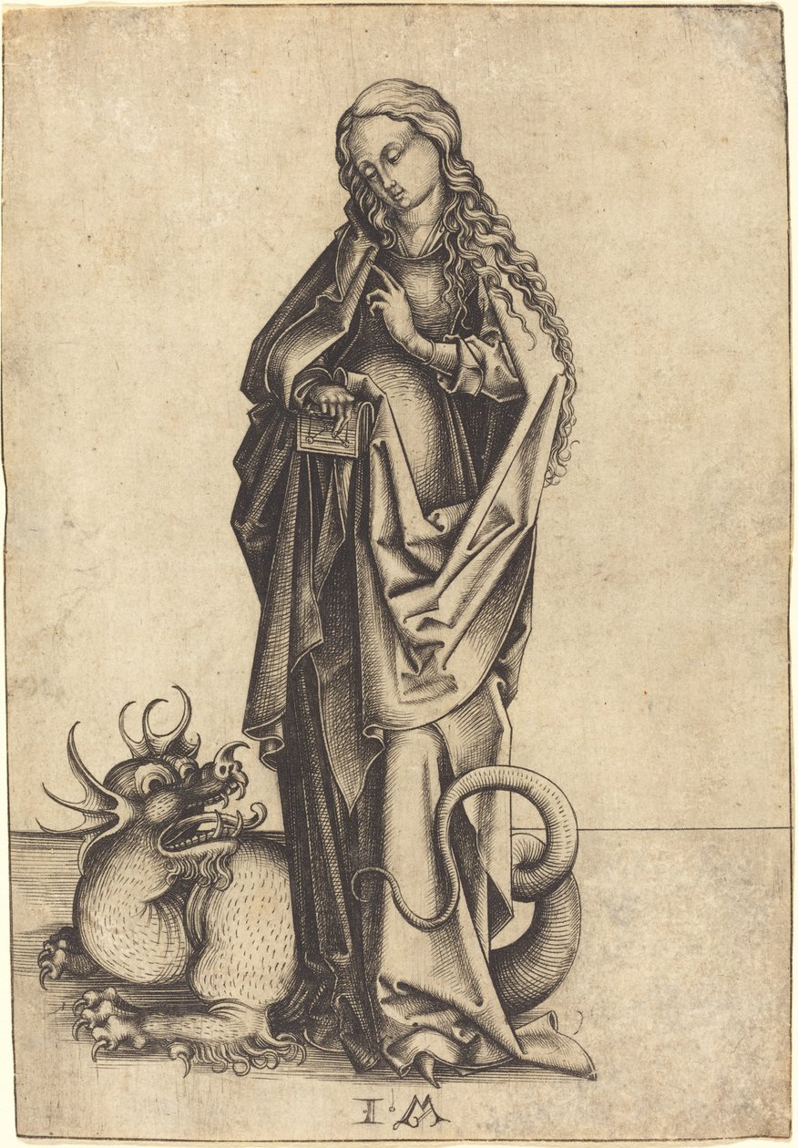 Sint Margaretha door Israhel van Meckenem