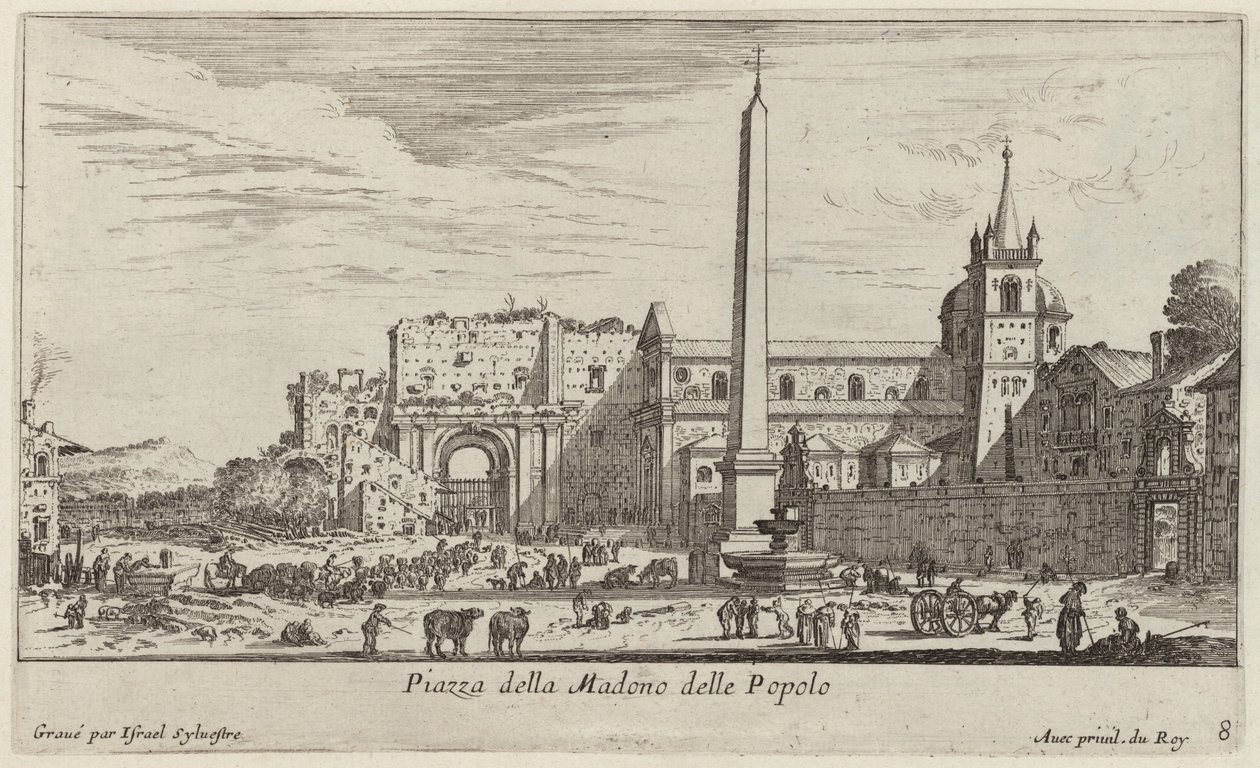 Piazza della Madonna delle Popolo door Israël Silvestre