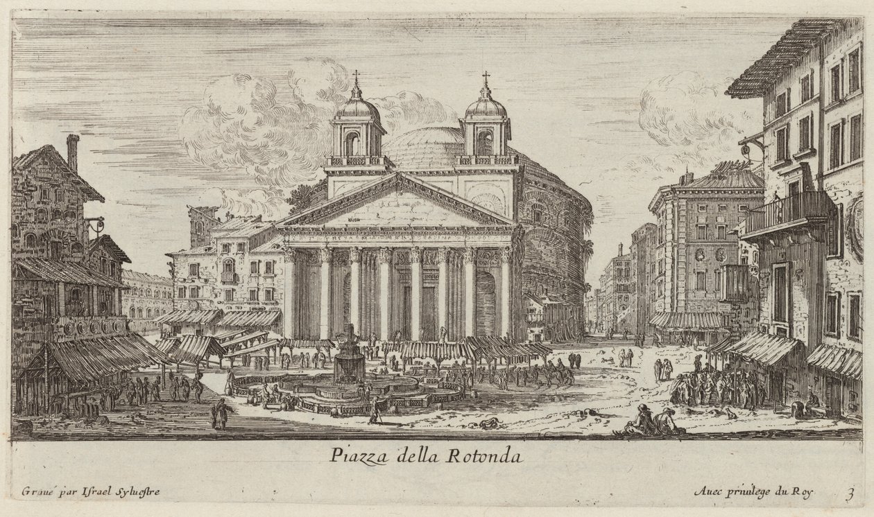 Piazza della Rotonda door Israël Silvestre