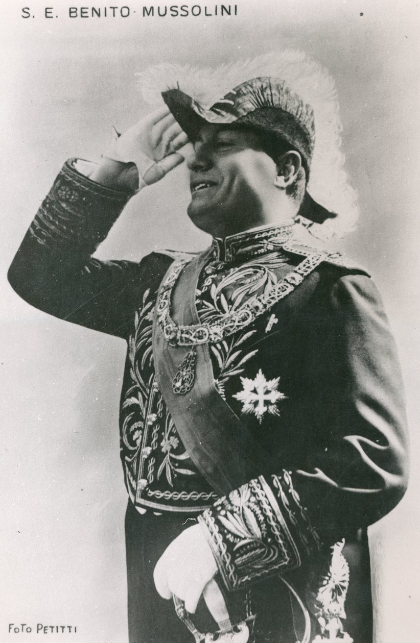 Benito Mussolini (1883-1945) 1930s door Italian Photographer