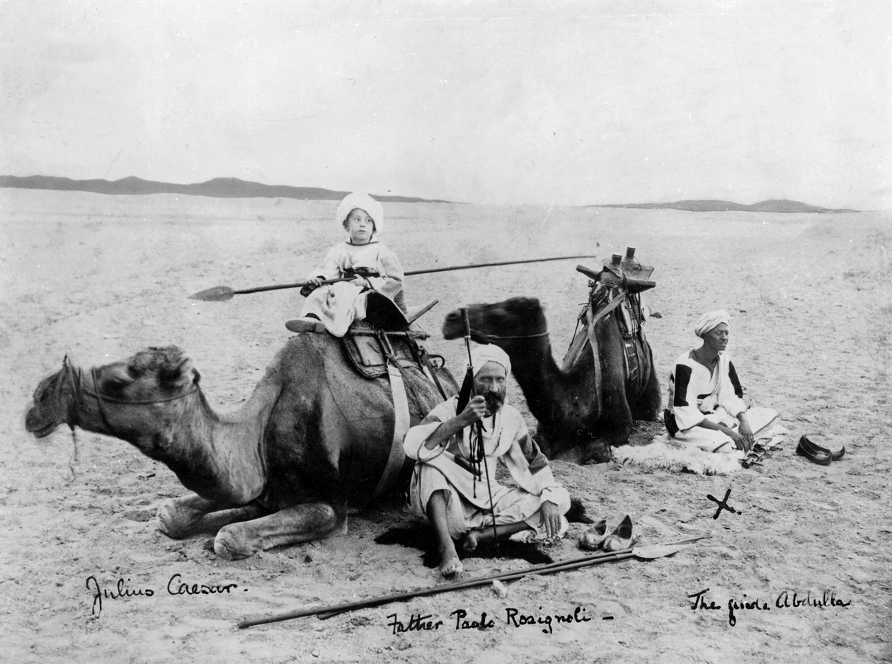 Vader Paolo Rosignoli in Afrika, c.1885 door Italian Photographer