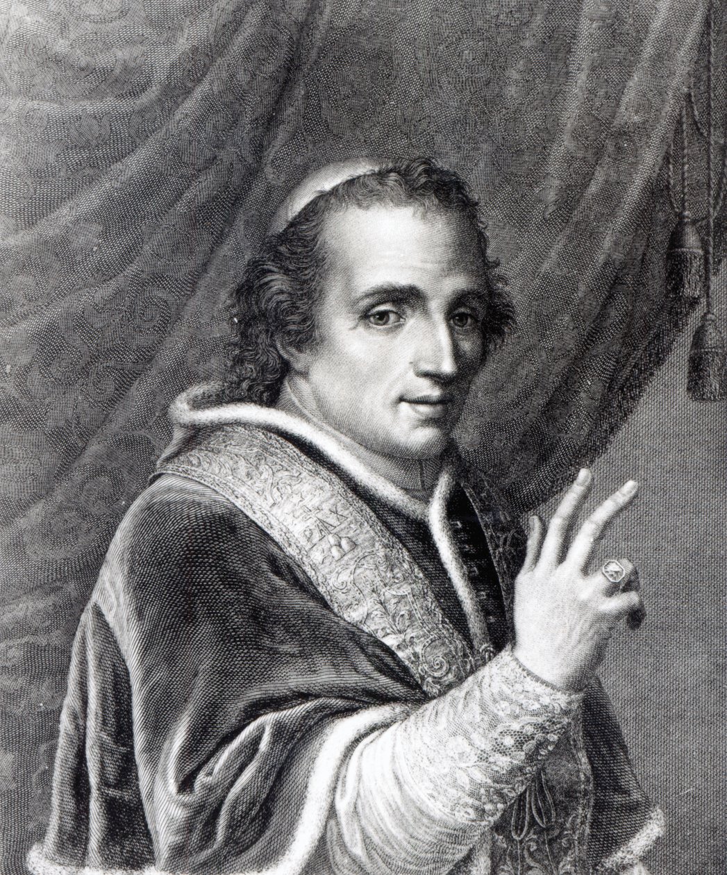 Paus Pius VII, gegraveerd door Rafaello Morghen door Italian School