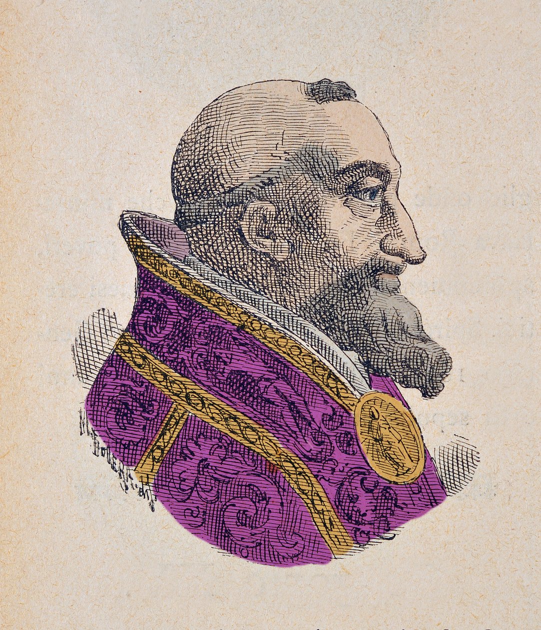 Portret van paus Gregorius XV (Gregorio, Gregorius of Gregory) door Italian School