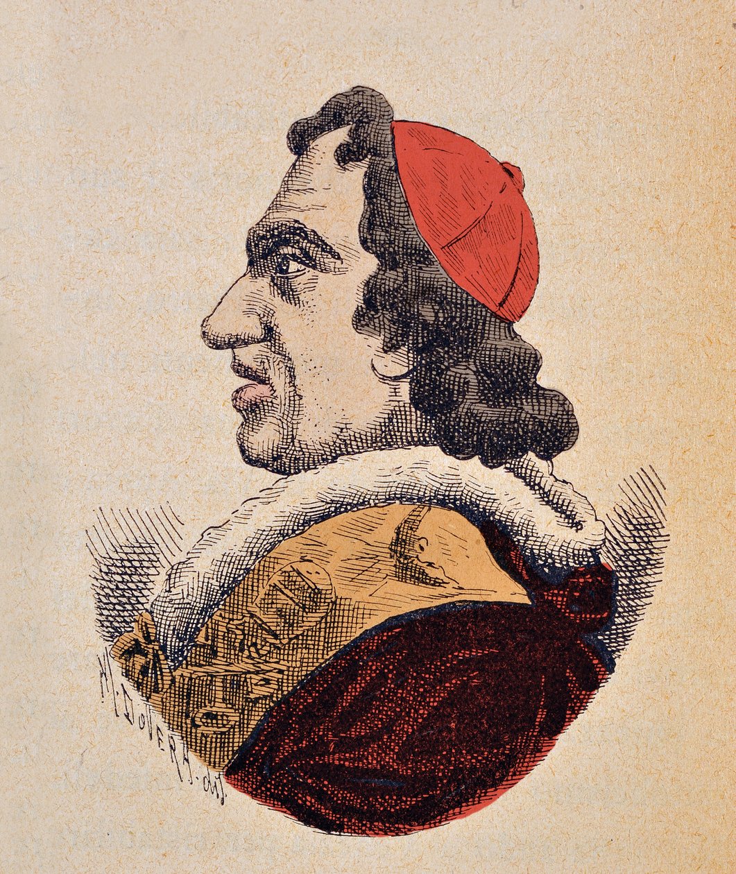 Portret van paus Pius VII (Pius of Pio) (1800-1823), 1898 (gravure met latere inkleuring) door Italian School
