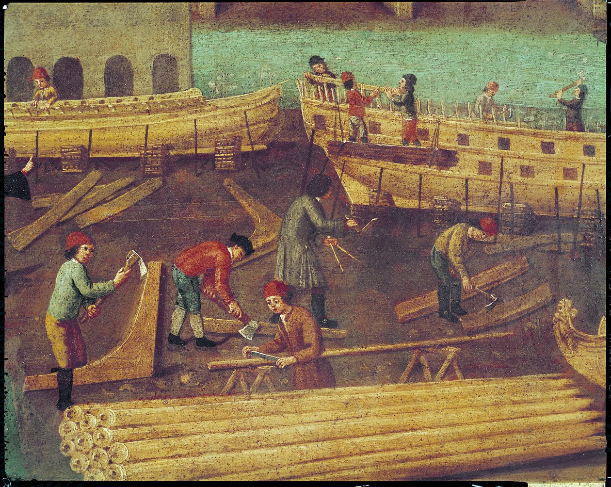 Bord voor de familie Marangoni van scheepsbouwers, Venetiaans, 1517 door Italian School