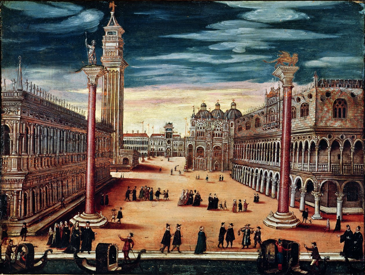 De Piazzetta di San Marco, Venetië door Italian School