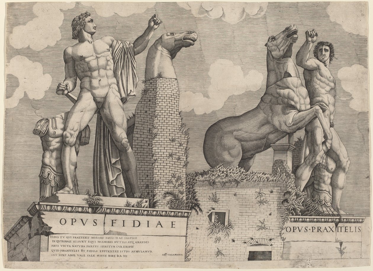Opus Filiae... Opus Praxitelis door Italian 16th Century