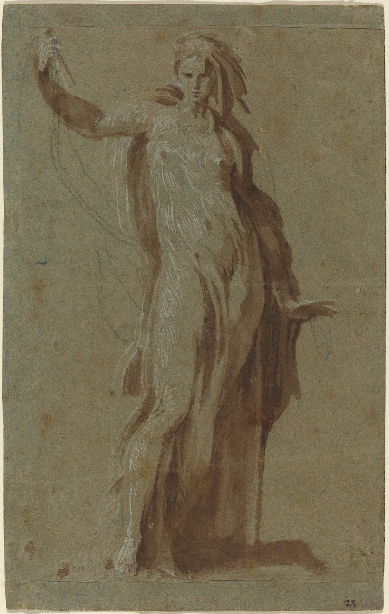 Staande Vrouw met een Rol door Italian 16th Century