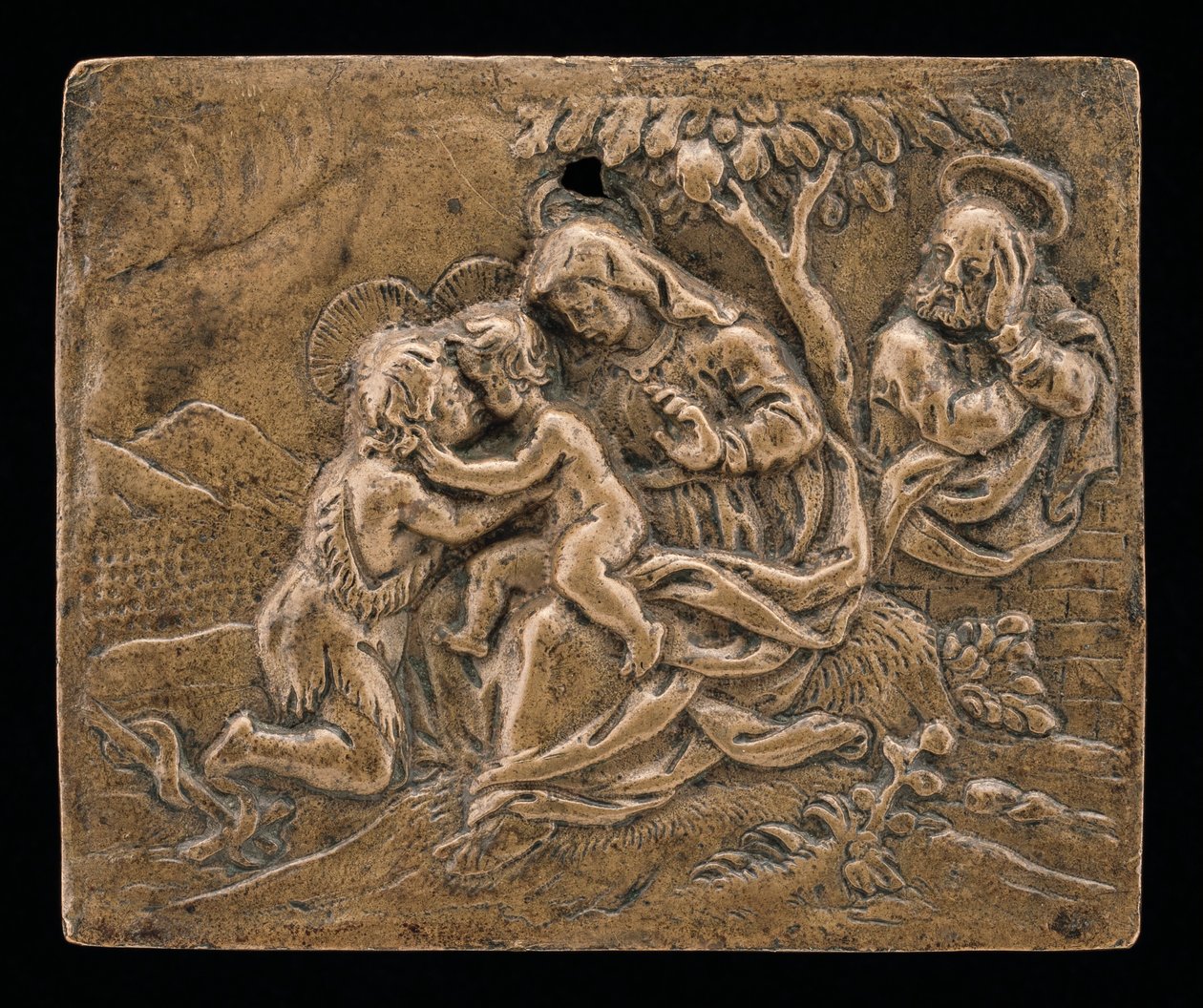De Heilige Familie door Italian 16th Century