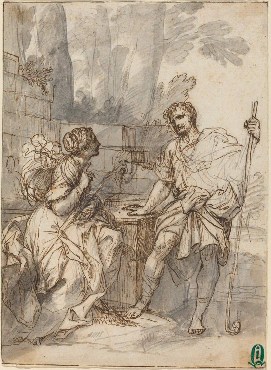 Pastorale scène door Italian 18th Century