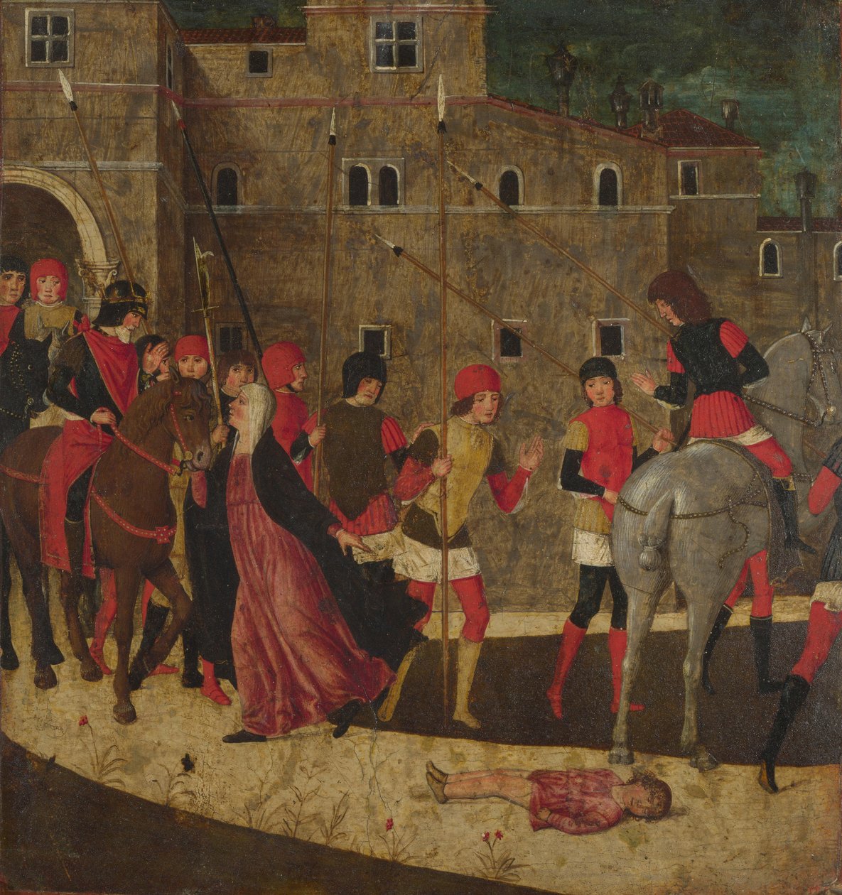 Het verzoekschrift van de weduwe, tussen 1475 en 1500 door Italian Master