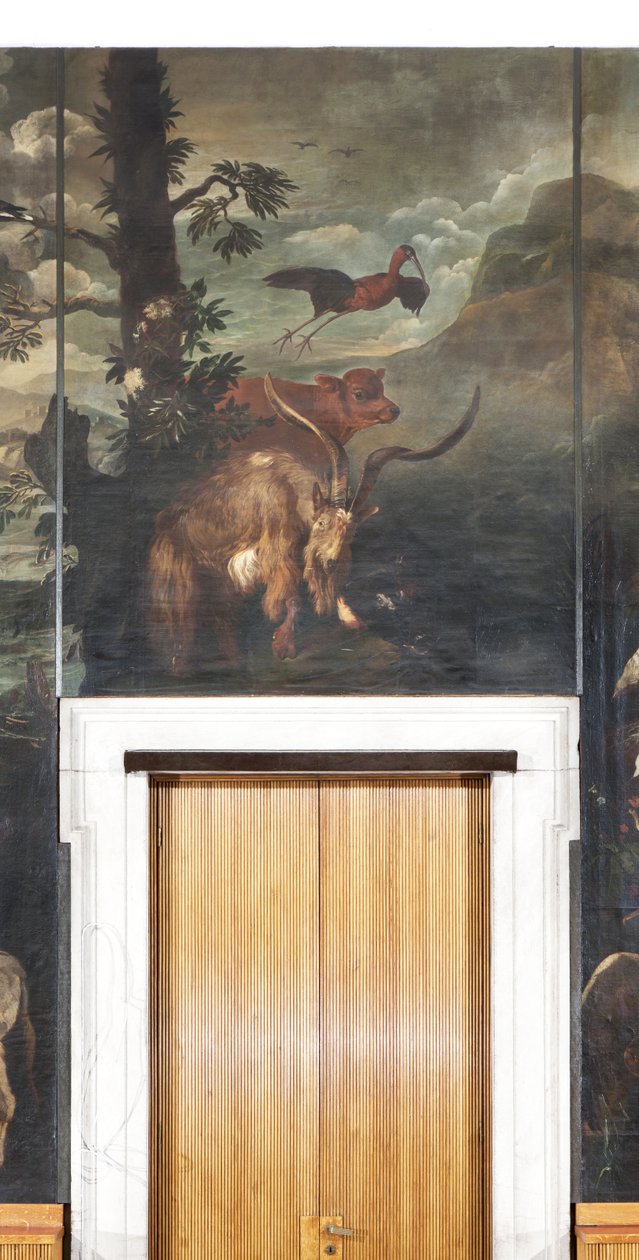 Dieren, mythe van Orpheus (detail) door Italian School