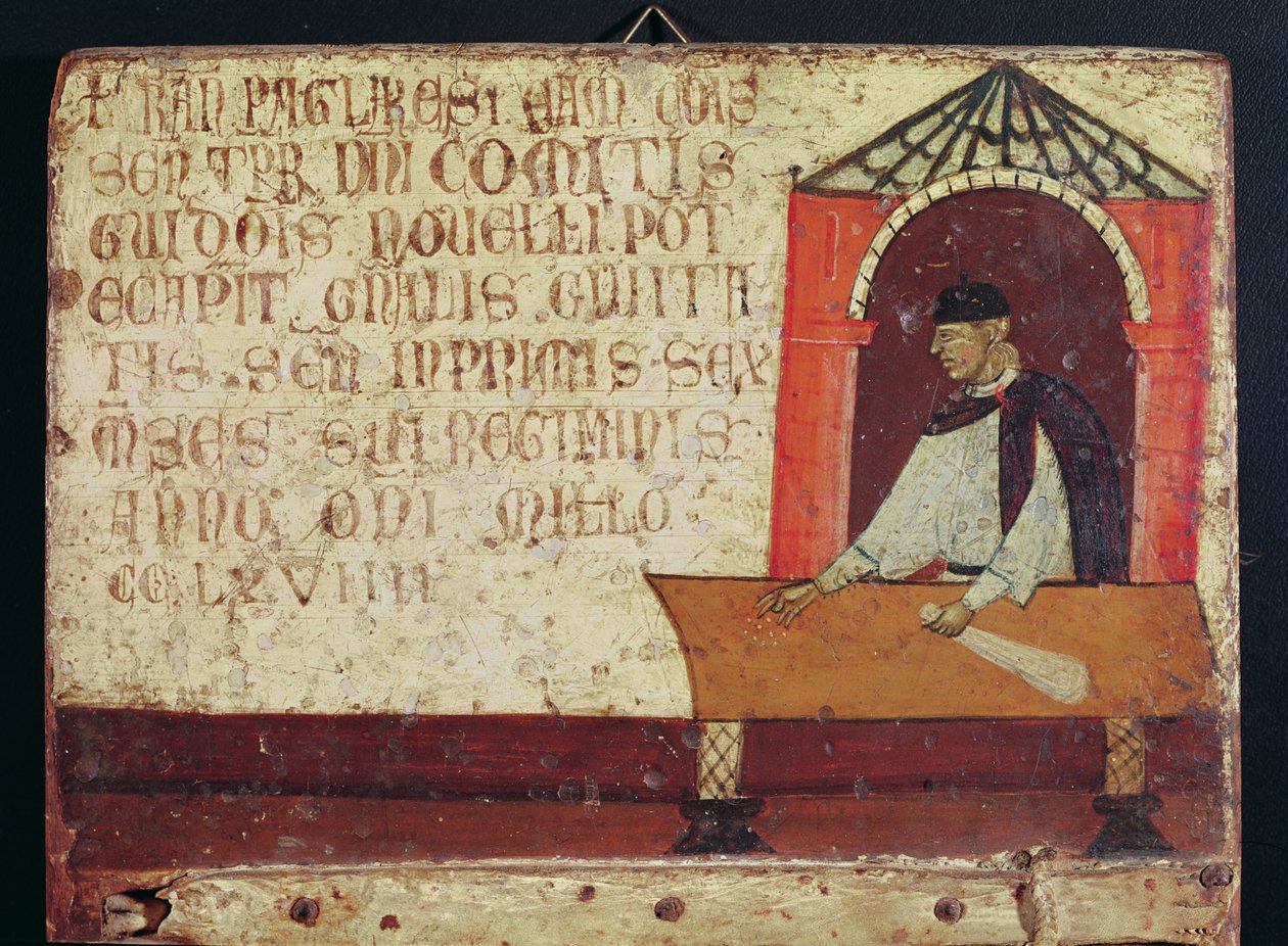 Camerlengo Ranieri Pagliaresi, 1270 door Italian School