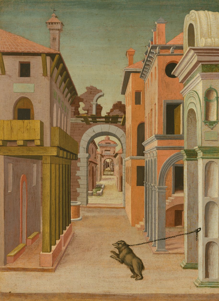 Stadsgezicht door Italian School
