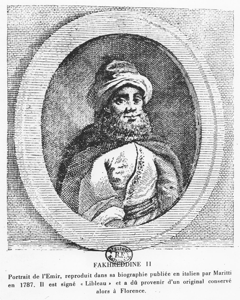 Emir Fakhr-al-Din II (gravure) door Italian School
