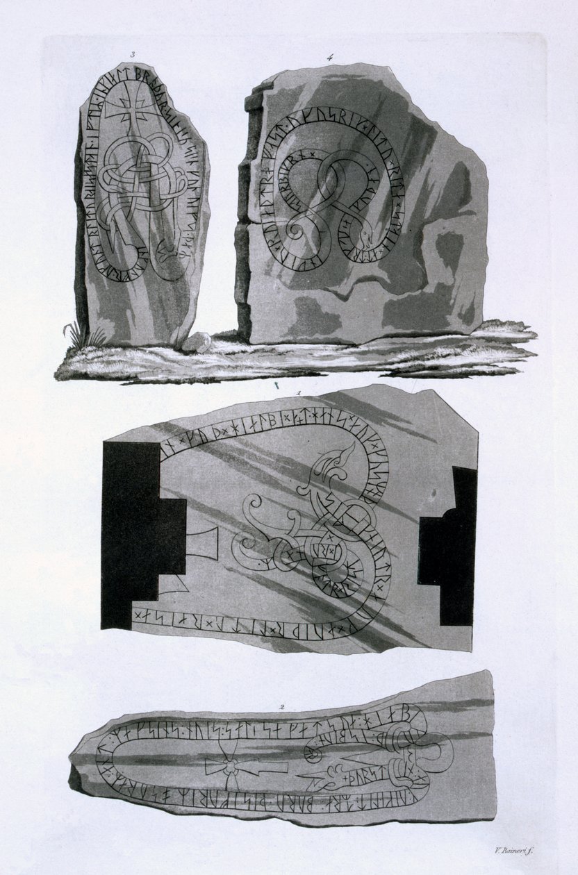 Gnistad Bronzen, ca. 1820s-30s (gekleurde gravure) door Italian School