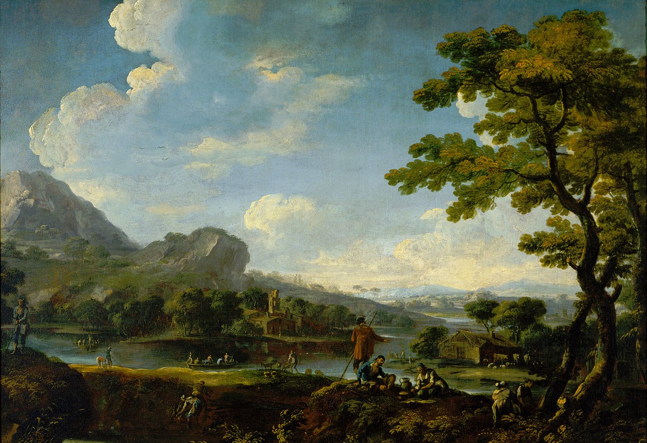 Landschap (olieverf op doek) door Italian School