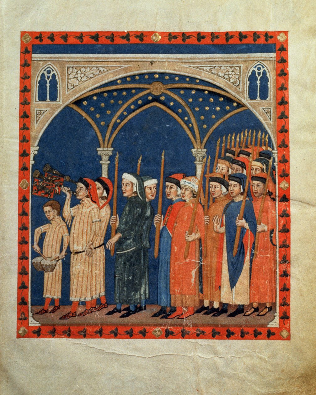 Ms 973 c.20 Een processie door Italian School