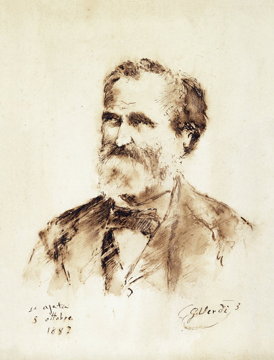 Portret van Giuseppe Verdi door Italian School