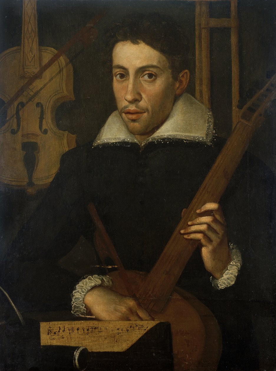 Portret van een muzikant, c. 1570-1590 door Italian School