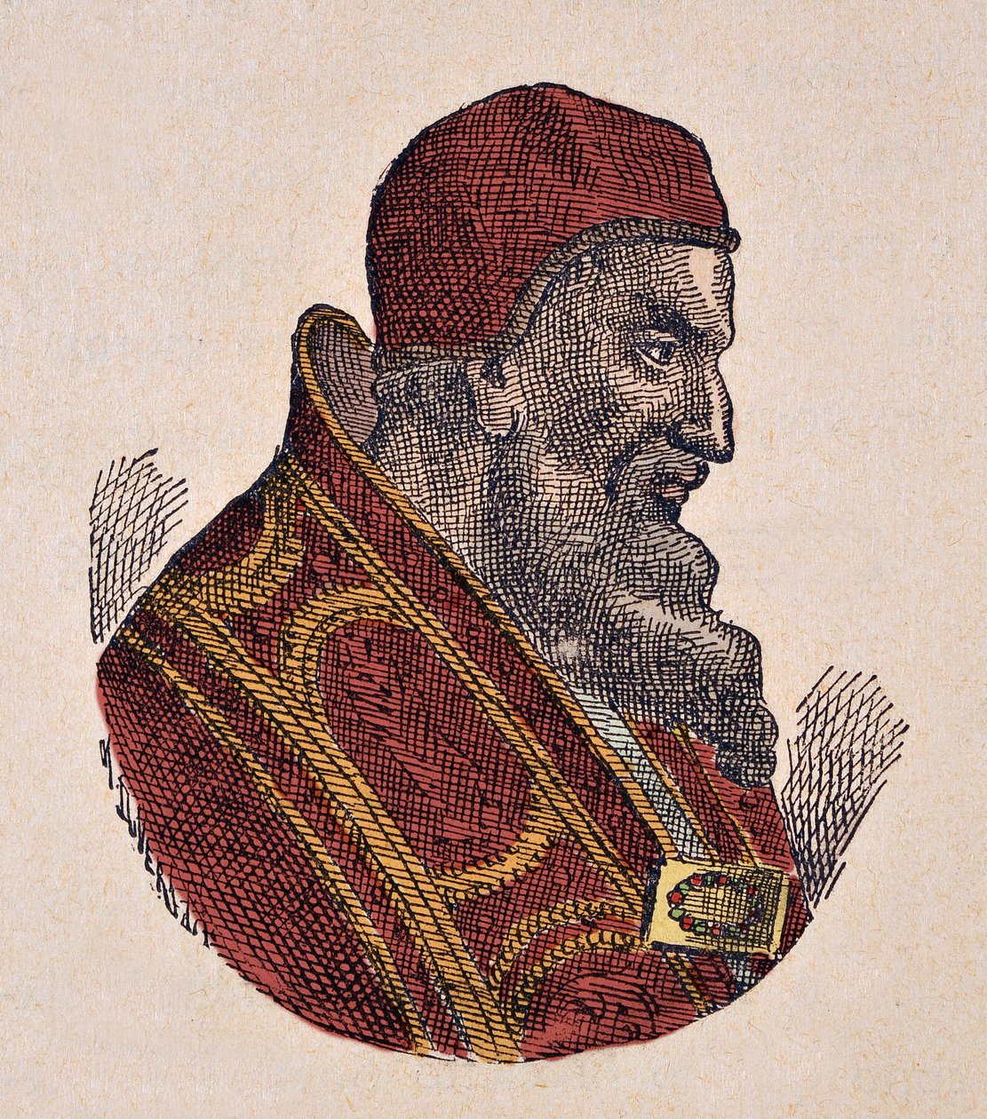 Portret van paus Johannes IV door Italian School