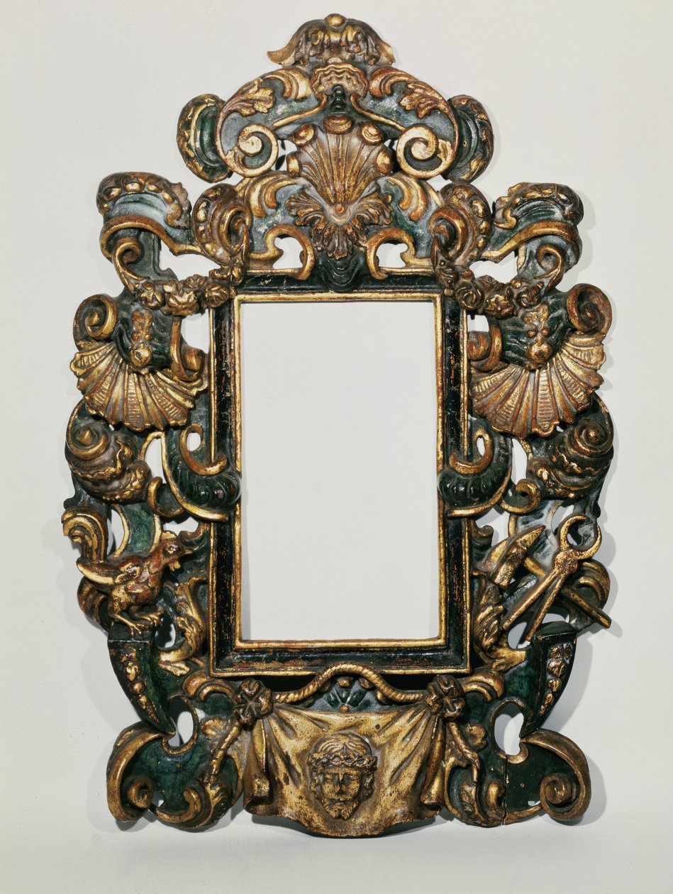 Romeins gesneden zwart en verguld frame door Italian School