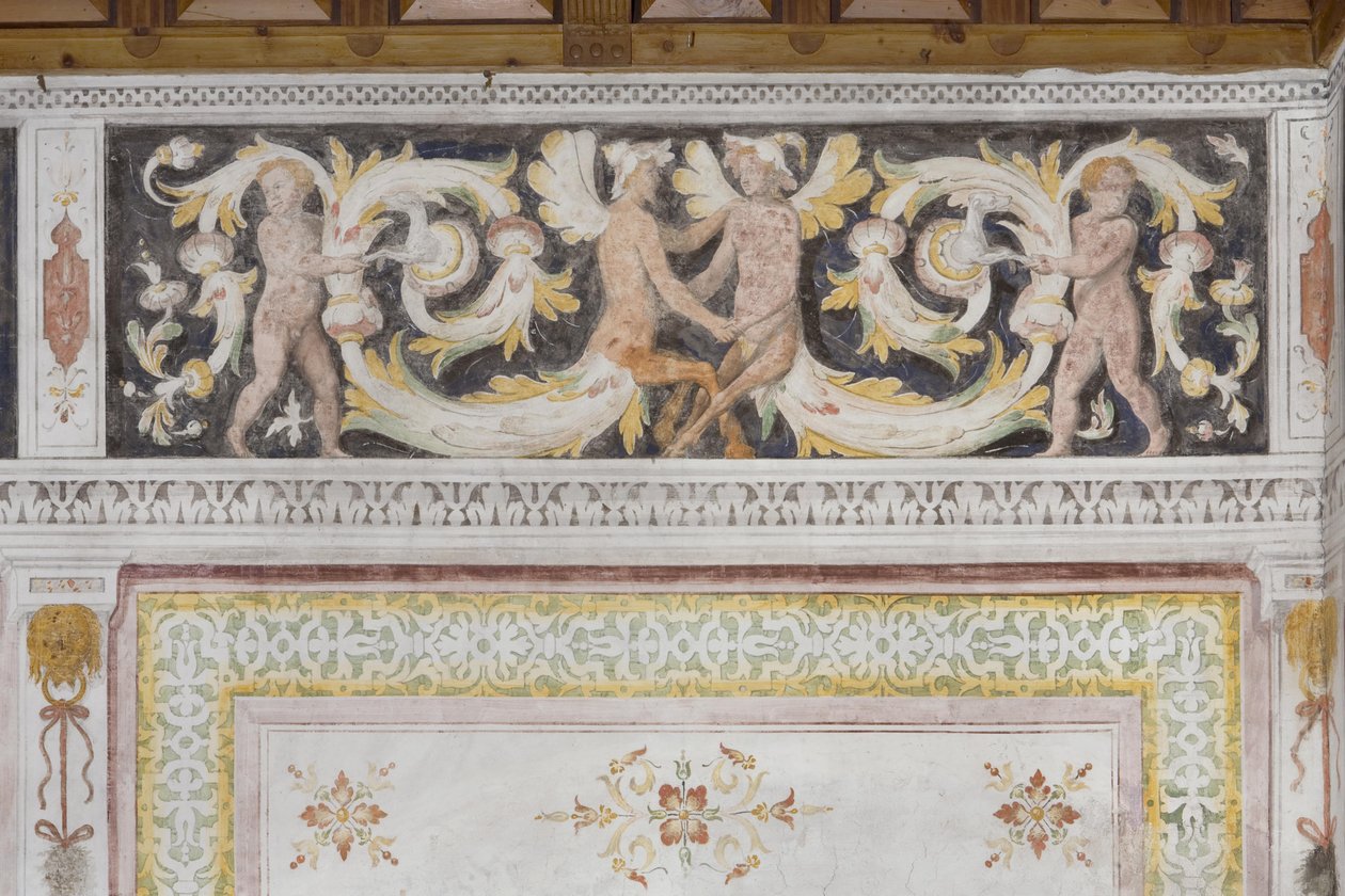 Amorini-kamer (detail) door Italian School