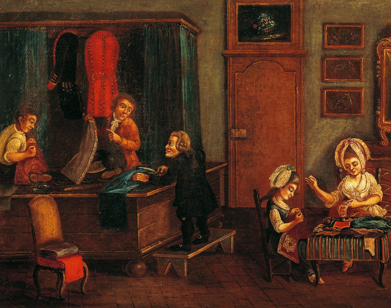 Kleermakerswinkel, Italië door Italian School