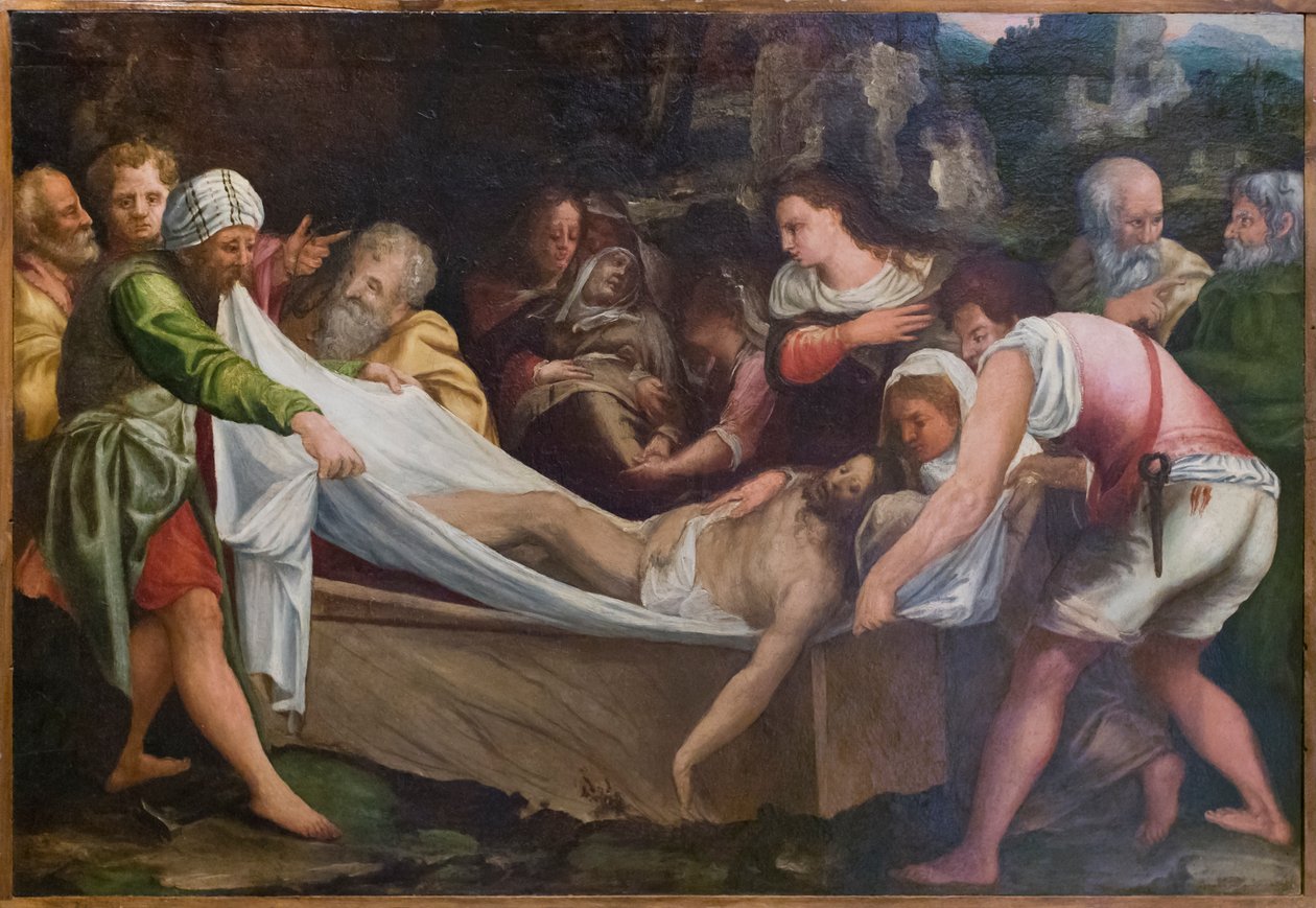 De graflegging van Christus door Italian School
