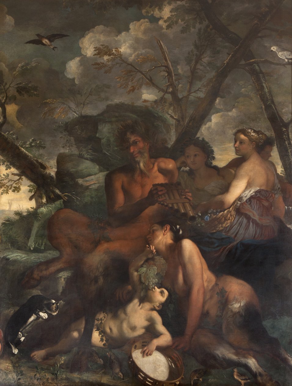 De voeding van Bacchus, Mythe van Orpheus door Italian School