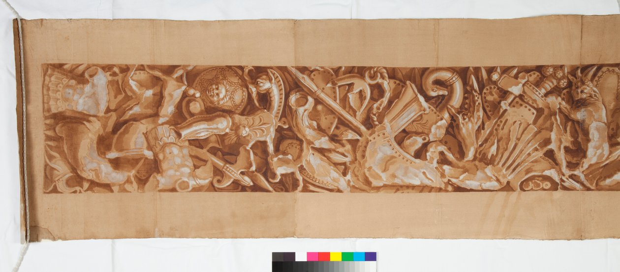 Drie Tekeningen naar de Oudheid, ca. 1750 door Italian School
