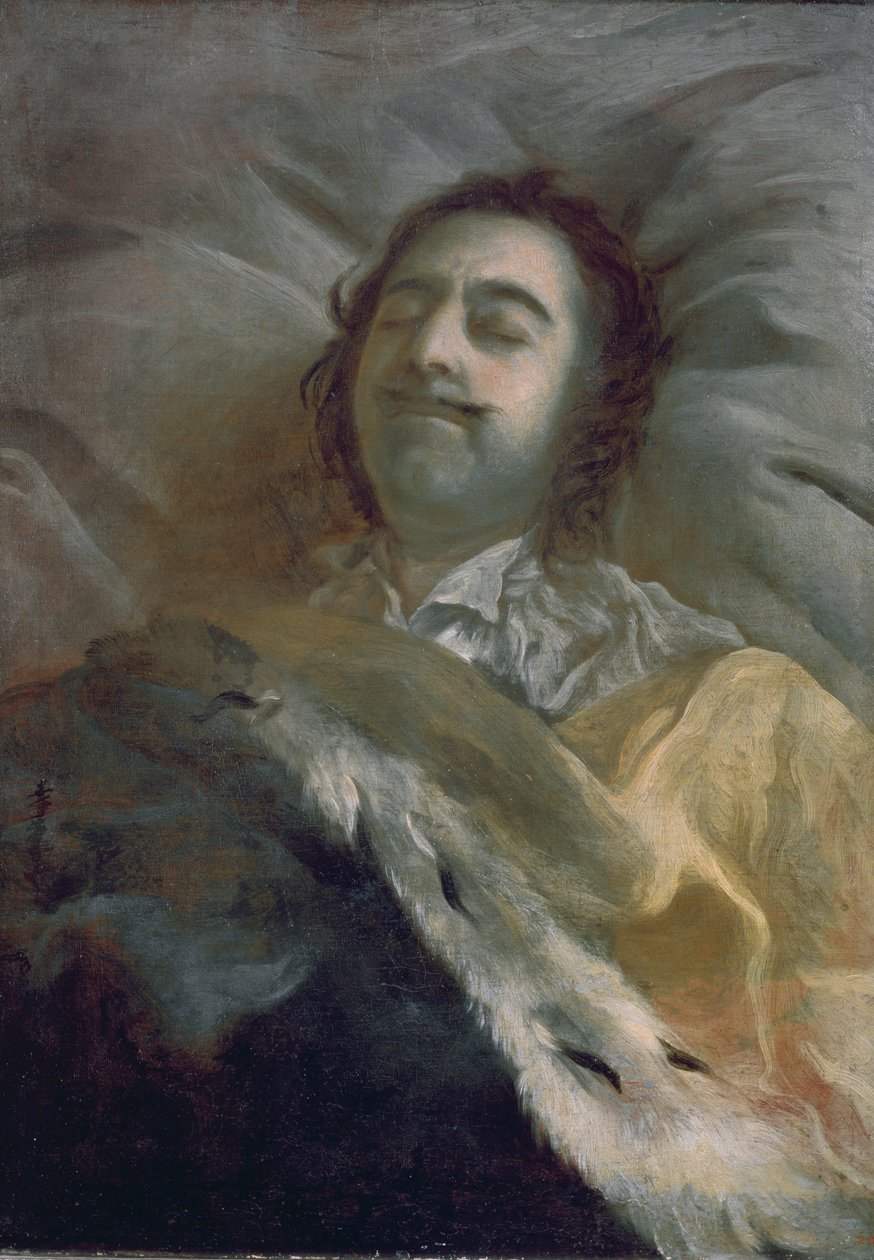 Peter I (1672-1725) de Grote op zijn sterfbed, 1725 door Ivan Nikitich Nikitin